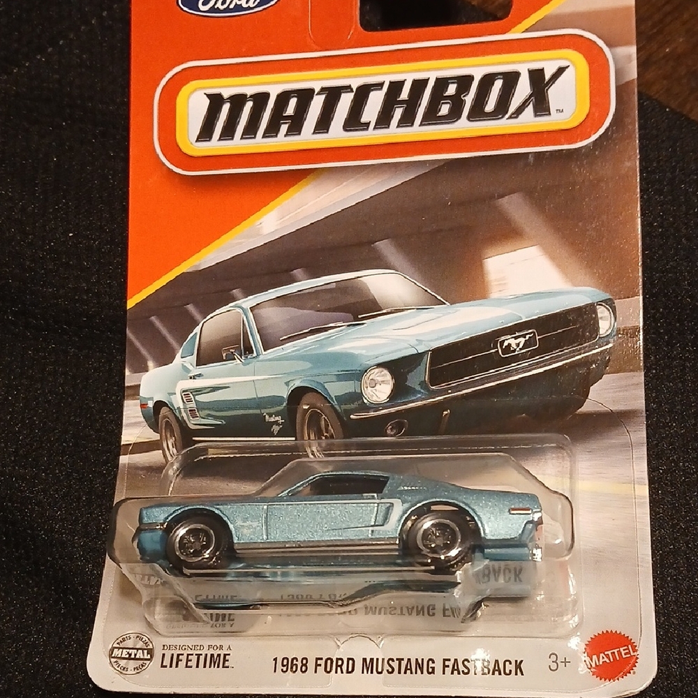 Matchbox 1968 Ford Mustang Fastback Toy Car - Teal